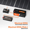 Die Präsentation der Verbindung von LiTime 12V 200Ah Plus LiFePO4 Batterie, 30A MPPT und 2000W Inverter