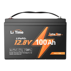 LiTime 12V 100Ah TM LiFePO4 boat battery with low temperature protection for electric motor