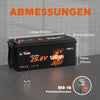 LiTime 24V 100Ah mit Bluetooth Abmessungen