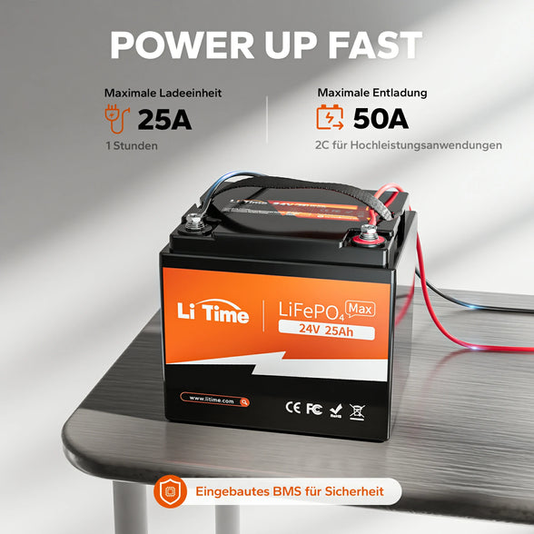 Litime 24V 25AH 2C Litium Battery-High-Performance Solution for Agriculture, Medical Technology & Emergency Devices