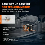 LIFEPO4 12V 100AH ​​H190 BATTERI-200A Permanent strøm for bobilmover med Bluetooth, oppvarming og UNTERSITZ DIN H8