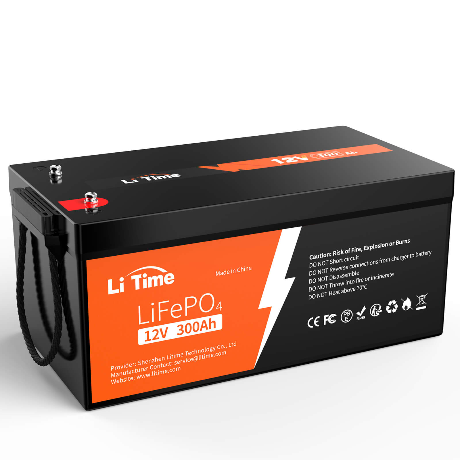 LiTime 12V 300Ah Lithium LiFePO4 Batterie- 100% sauberere Energie & Sparen Sie 1/2 Stromkosten