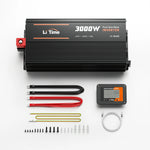 Litime 3000W Pure Sinsus Waves Inverter 12VDC til 230VAC Konverter