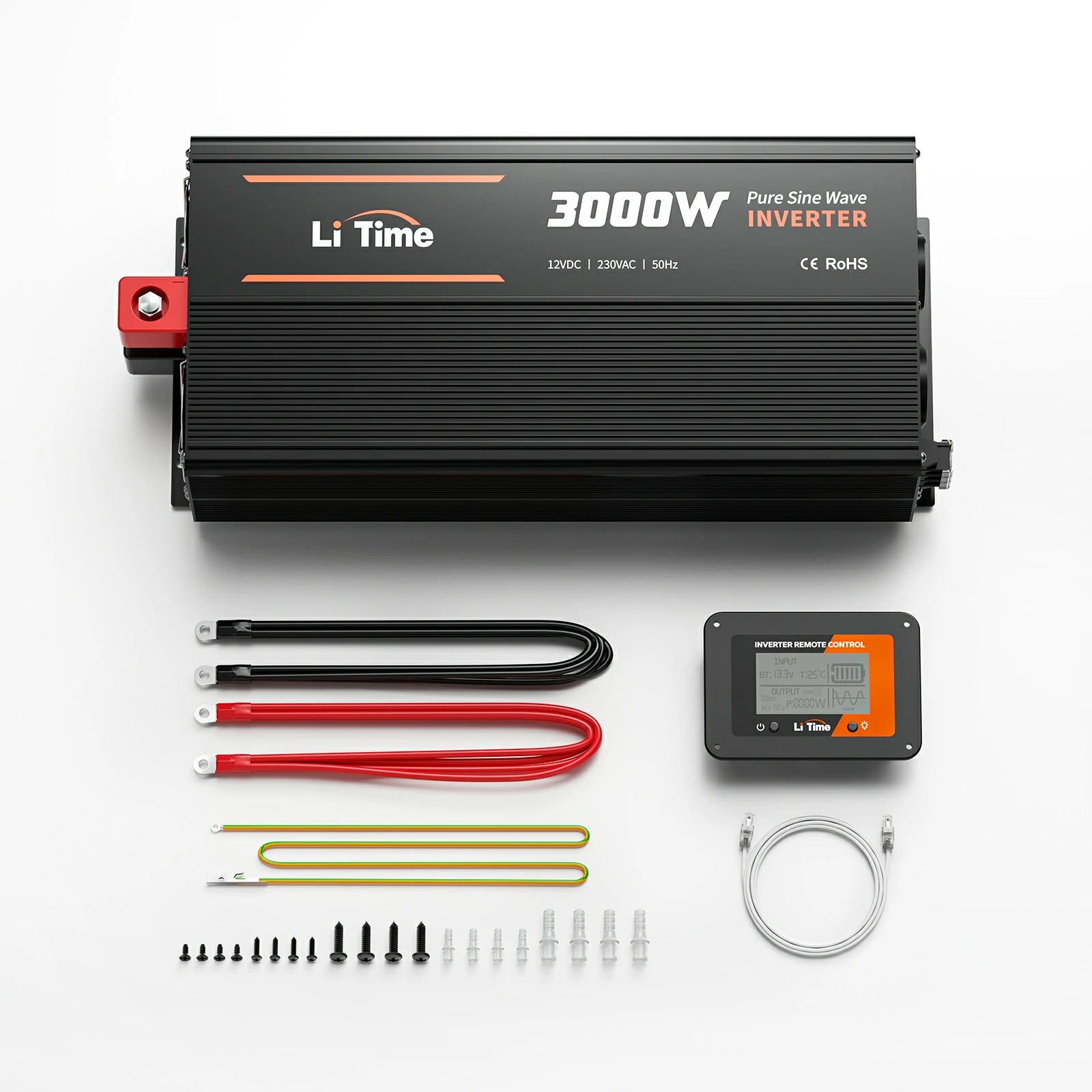 LiTime 3000W čisti sinsus valovi pretvarač 12VDC do 230Vac Konverter
