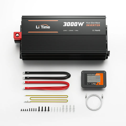 Litime 3000W Pure Sinsus Waves Inverter 12vdc a 230 VAC Konverter