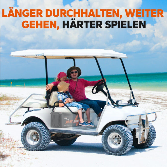 ⚡Räumungsverkauf⚡LiTime 36V 60Ah Golf Cart Deep Cycle Lithium Batterie für Golf Cart und Rasenmäher