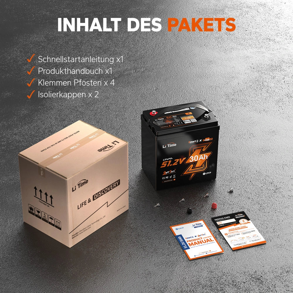 Inhalt des Pakrets von LiTime