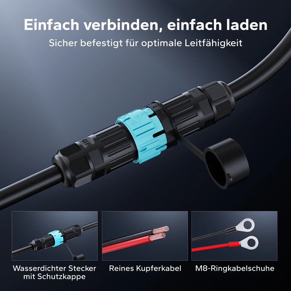 LiTime 12V 10A litium innebygd batterilader IP65 vanntett
