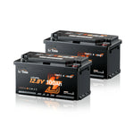 12V 100Ah H190 LiFePO4 mit Heizung & Bluetooth 5.0 2 Pack