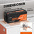 Die Dimensionen von LiTime 12V 200Ah LiFePO4 Lithium Batterie