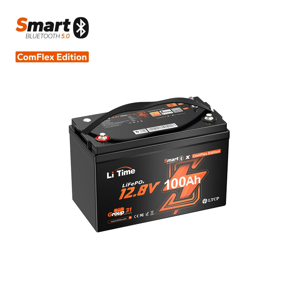 LiFePO4 12V 100Ah smart battery with Bluetooth & Victron communication – -DE LiFePO4 12V 100Ah smart battery with Bluetooth & Victron communication – -DE