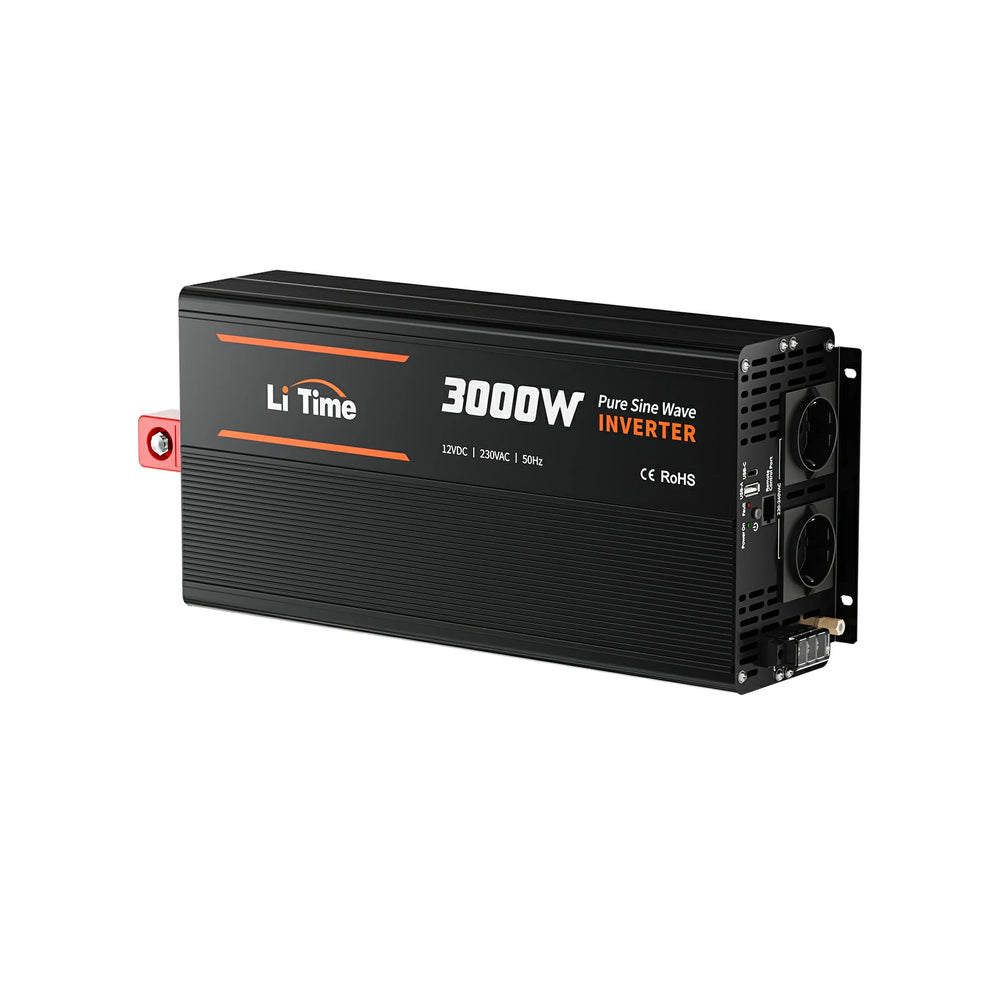 [Ukraine 0% ПДВ] LiTime 3000W Чисто синусоїдний інвертор 12VDC до 230VAC перетворювач