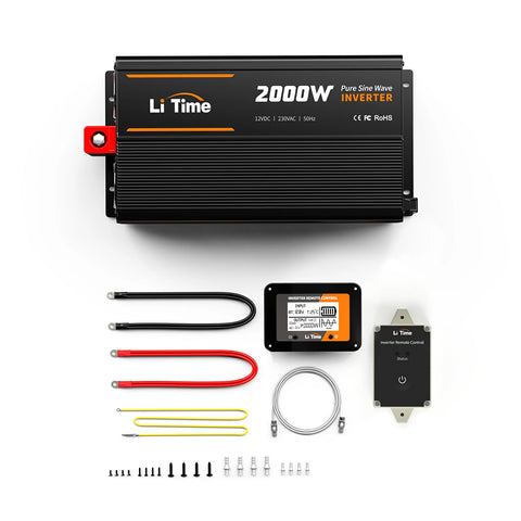 Litime 2000 W Reiner Sinsuswellen Inverter 12VDC až 230VAC Konverter