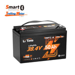 Litime 36V 50ah Bluetooth Deep Cycle Lithium Battery - Group 31 for 120lb Trolling Motor & Marine