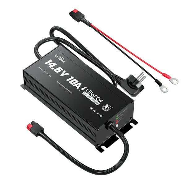 LiTime 12V 10A Lithium-Bordbatterieladegerät IP65 Wasserdicht