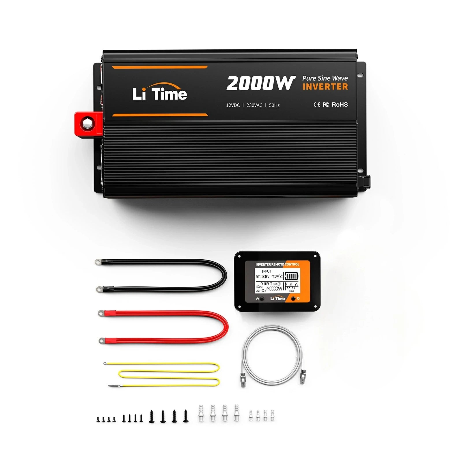 Litime 2000w Reiner Sinsuswellen Инвертор 12VDC до 230VAC Konverter