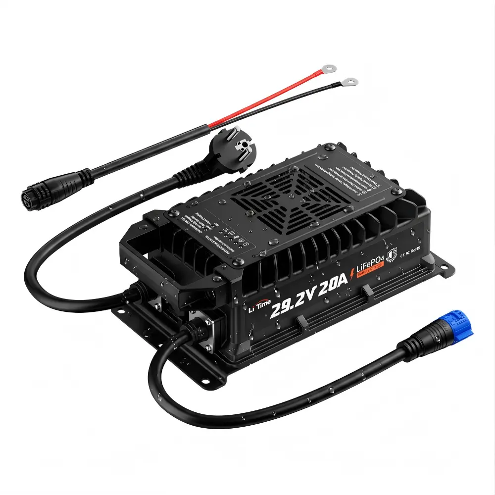 LiTime 24V (29,2 V) 20 A wasserdichtes Lithium-Batterieladegerät zur Festmontage