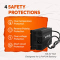 Litime 58.4V 10A Lifepo4 зарядно устройство за батерия за 51.2V LifePO4 батерия, с интелигентна функция за зареждане 0V