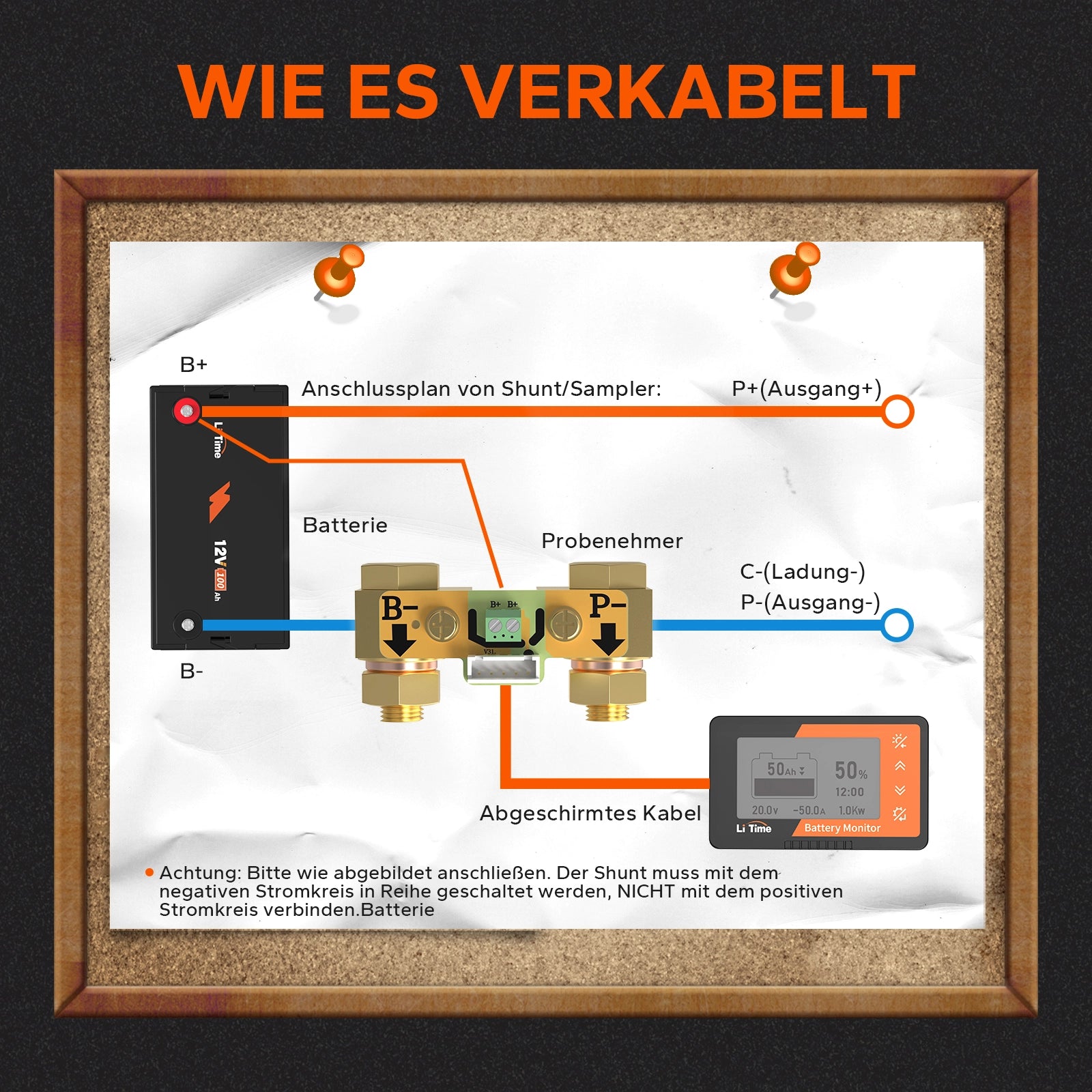  Batteriewächter mit LCD-Display und Shunt