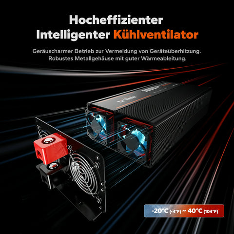 Litime 3000W Pure Sinsus Waves Inverter 12vdc a 230 VAC Konverter