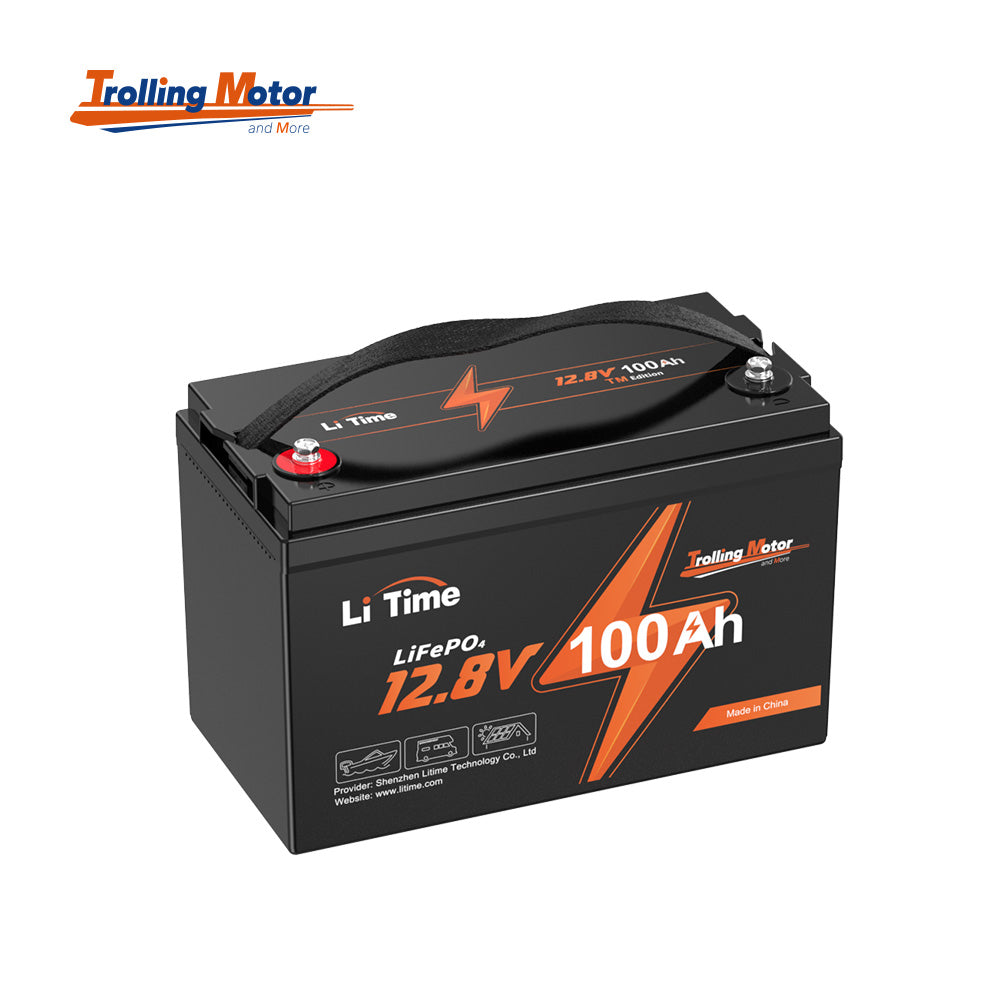 【0% MwSt.】LiTime 12V 100Ah TM LiFePO4 Batterie, Tieftemperaturschutz für Trollingmotor