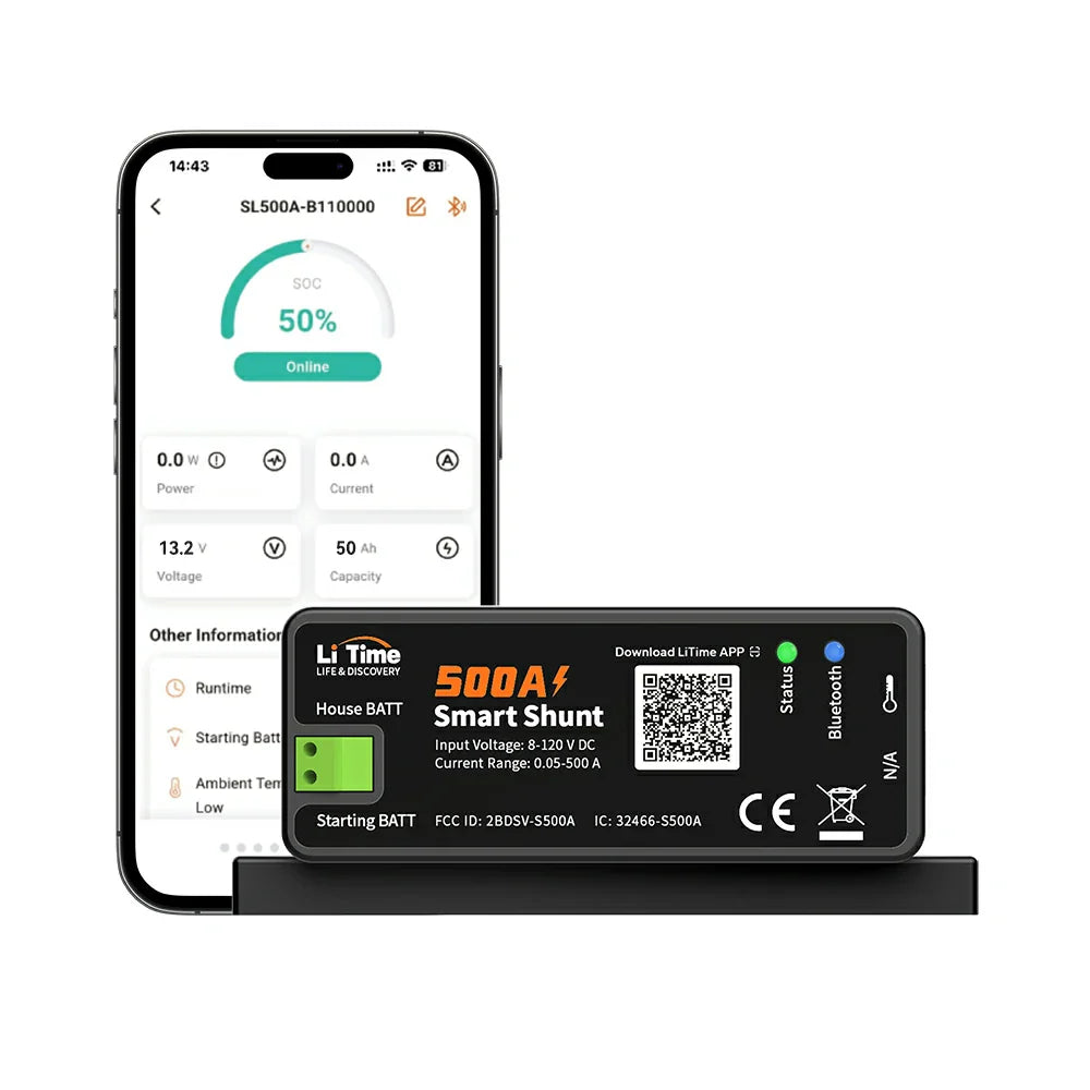 LiTime 500A Smart-Batterieshunt mit Bluetooth