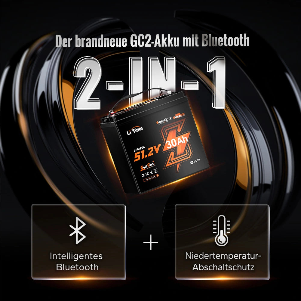 Der brandneue GC2-Akku mit Bluetooth