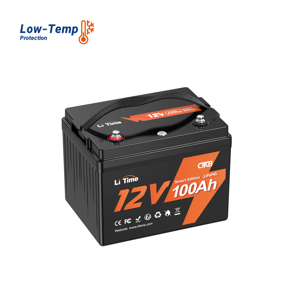 LiTime LifFeP04  Batterie 12V100Ah Smart 12V 100Ah Tieftemperaturschutz