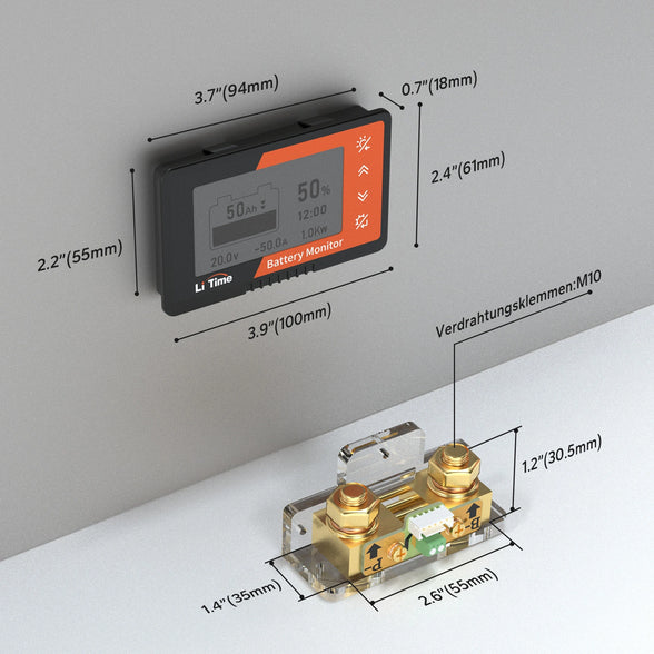  Batteriewächter mit LCD-Display und Shunt