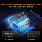 Deep Cycle Lithium-Batterie mit 150A BMS – Starke Leistung für hohe Anforderungen