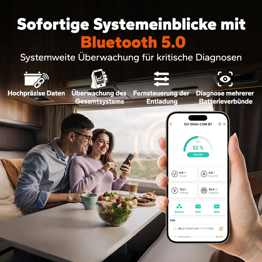 Baterie LiTime 12V 100Ah Smart ComFlex s komunikací Bluetooth & Victron