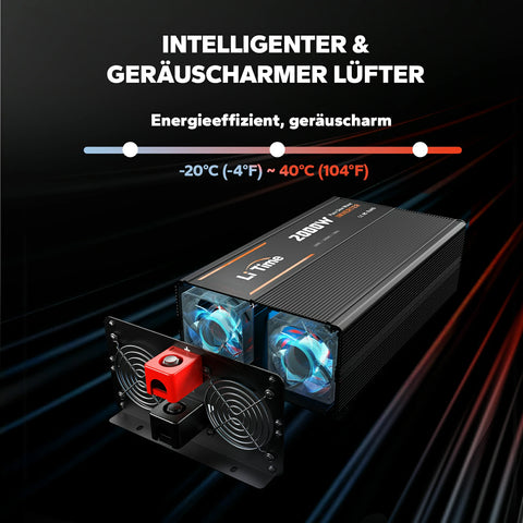 Litime 2000 W Reiner Sinsuswellen Inverter 12VDC až 230VAC Konverter