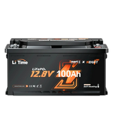 LiFePO4 12V 100Ah H190 batteri - 200A kontinuerlig strøm til autocampere med Bluetooth, varme & Undersæde DIN H8