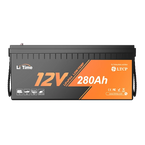 LiTime 12V 280Ah LiFePO4 battery with 200A continuous discharge, low-temp protection and deep cycle for marine, RV and solar