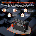 [Brugt som ny] litime 1000W Pure Sinsus Waves Inverter 12VDC til 230VAC Konverter
