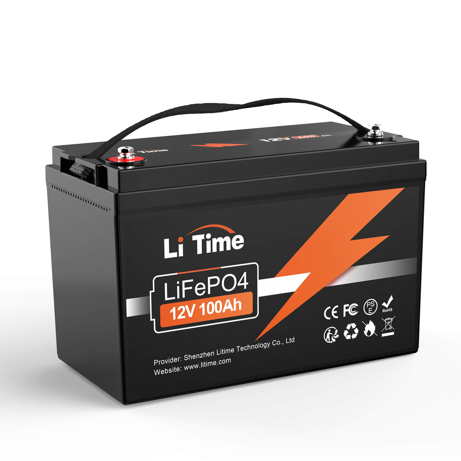 【0% IVA】Batería de litio LiTime 12V 100Ah LiFePO4 (SOLO para edificios residenciales y SOLO en DEU - Solo para clientes en Alemania)