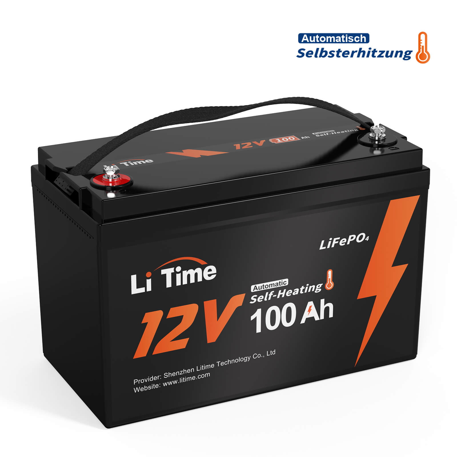 LiFePO4 100Ah 12V Batterie mit Bluetooth & BMS