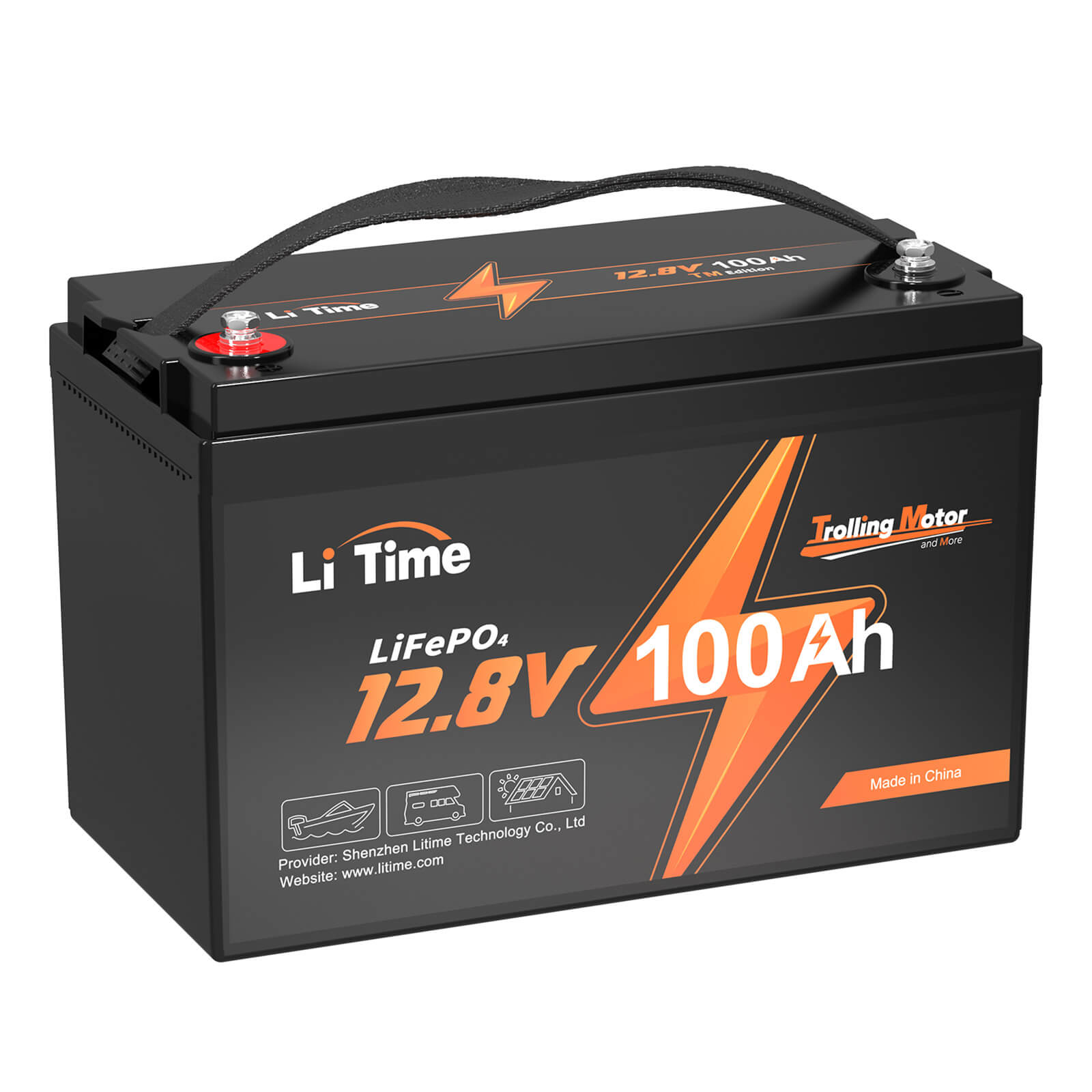 [0% MwSt.] LiTime 12V 100Ah TM LiFePO4 Batterie, Tieftemperaturschutz für Elektromotoren