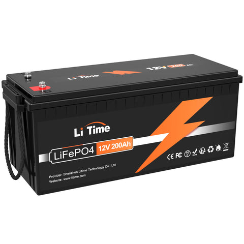 【0% VAT】 Bateria litowa LiTime 12 V 200 Ah LiFePO4 (TYLKO dla budynków mieszkalnych i TYLKO w DEU - tylko dla klientów w Niemczech)