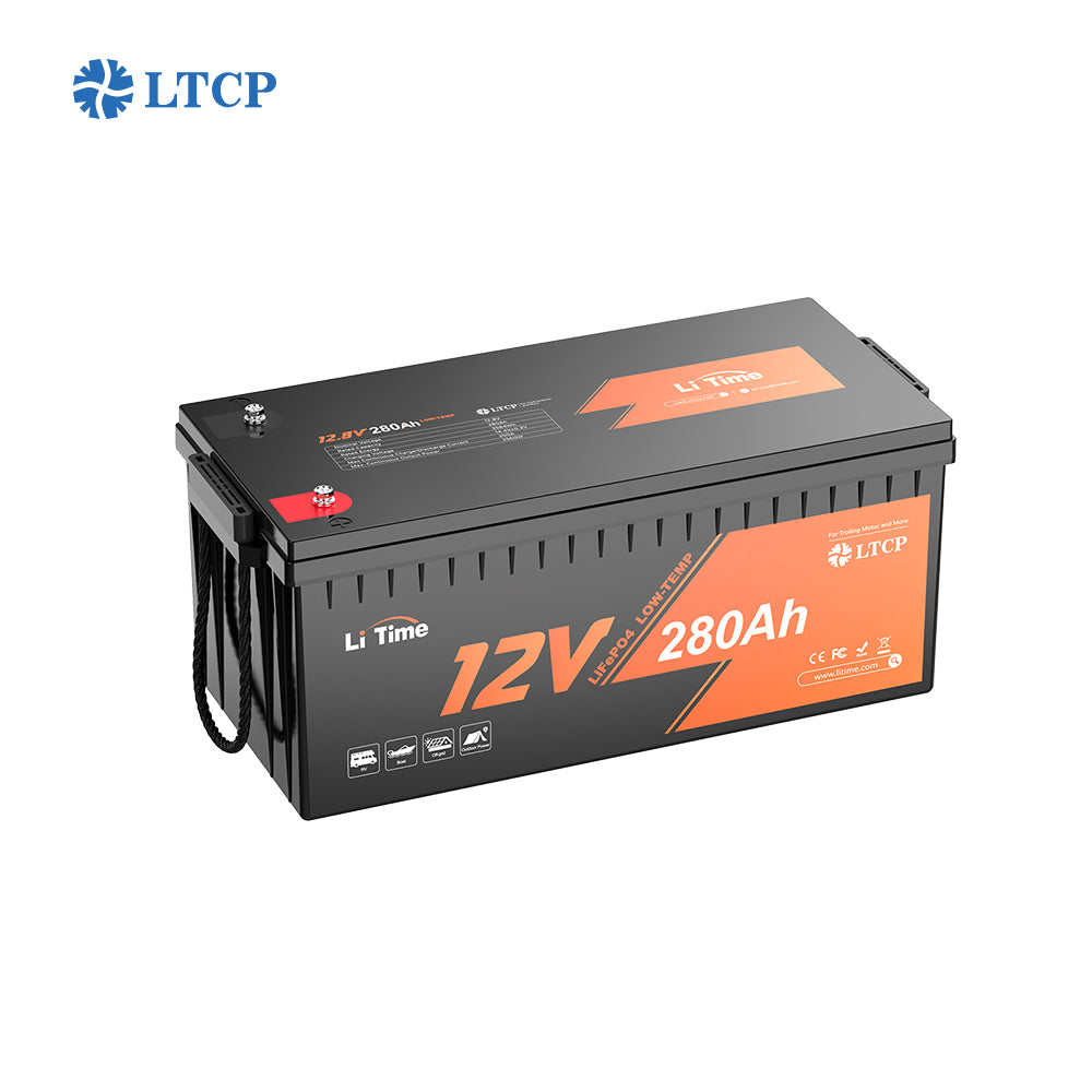 iTime 12V 280Ah LiFePO4 Lithium Batterie eingebautes 200A BMS Board um max. 200A kontinuierlichen großen Strom kann max. 