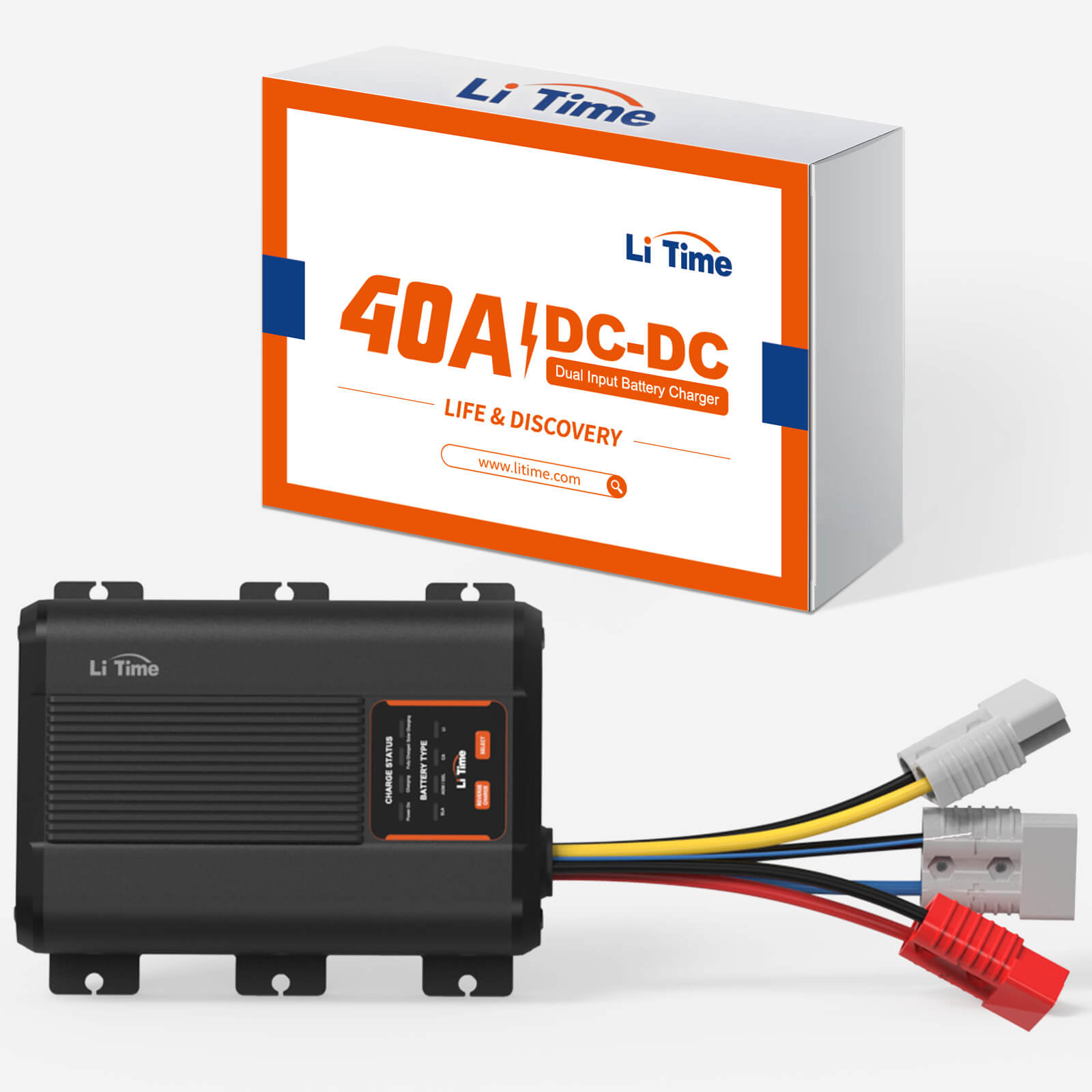 Chargeur de batterie LiTime 12V 40A DC à DC pour batteries 12V LiFePO4, plomb-acide, SLA, gel, AGM et calcium