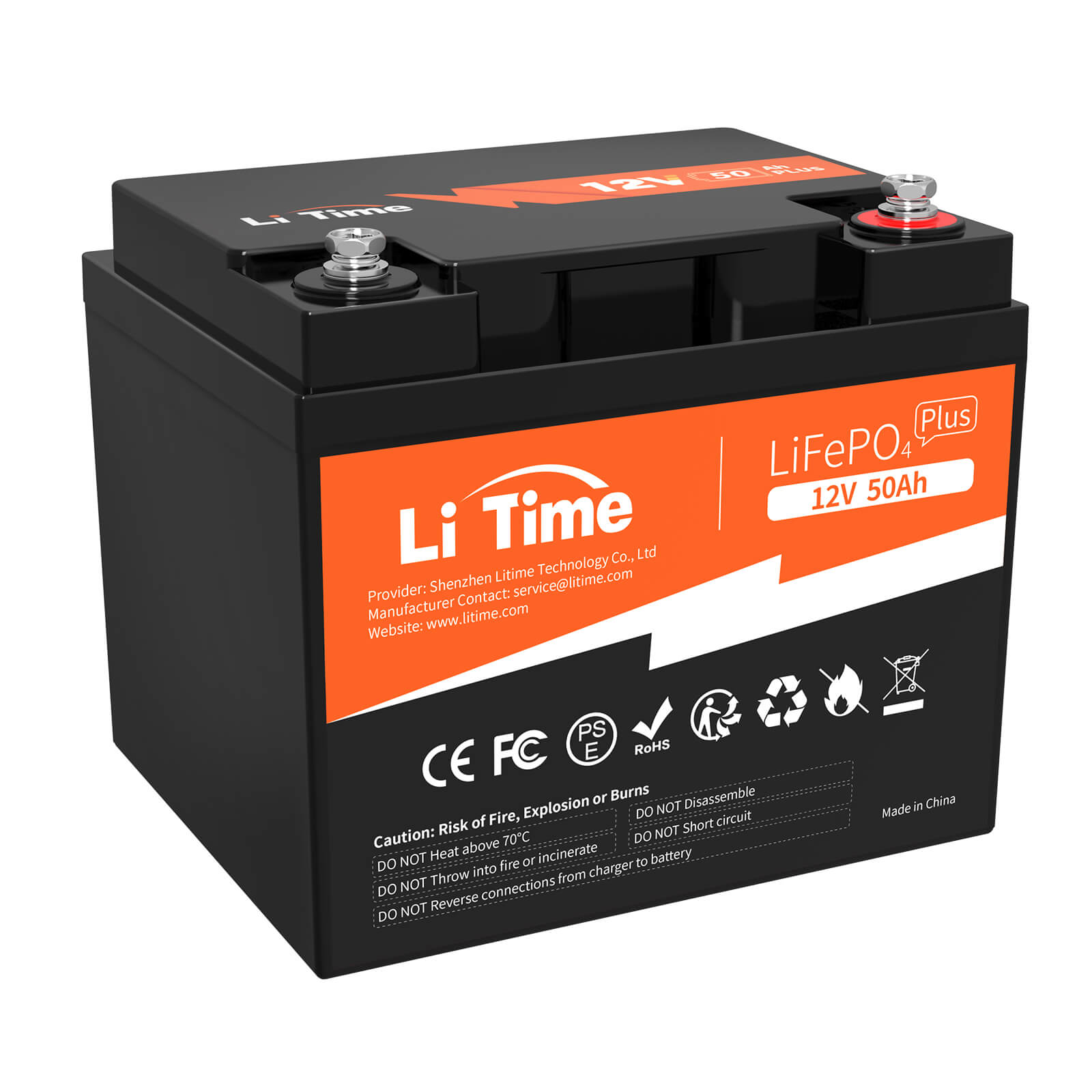 ⚡SALE⚡【0% MwSt.】LiTime 12V 50Ah LiFePO4 Lithium Batterie