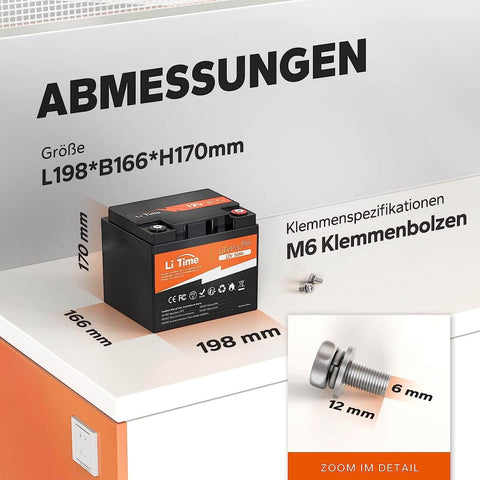 Europas Beste LiFePO4 Batterie– LiTime12V 50Ah Lithium LiFePO4 Batterie