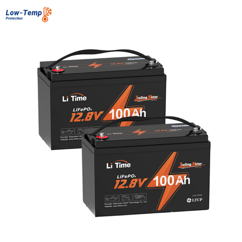 ⚡Endpreis: 299,99 €⚡ LiTime 12V 100Ah TM LiFePO4-Bootsbatterie mit Tieftemperaturschutz für Elektromotoren