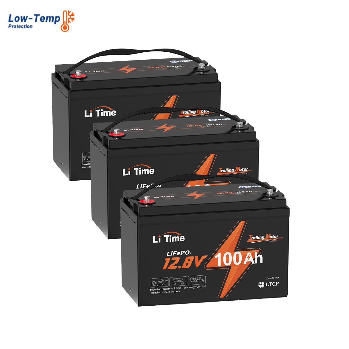 ⚡Endpreis: 299,99 €⚡ LiTime 12V 100Ah TM LiFePO4-Bootsbatterie mit Tieftemperaturschutz für Elektromotoren