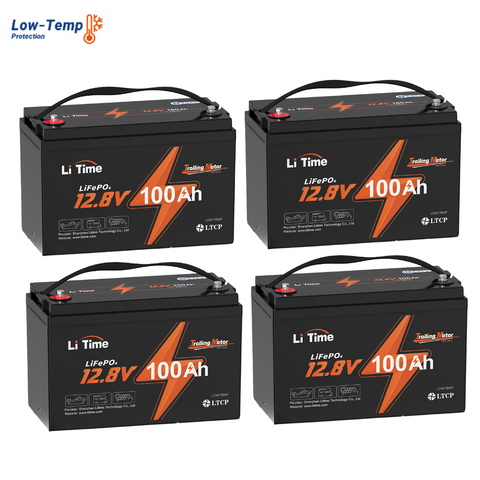 LiTime 12V 100Ah TM LiFePO4 Batterie, Tieftemperaturschutz für Elektromotoren
