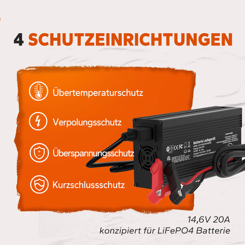 ✅Необходимо✅Зарядно устройство за литиеви батерии LiTime 14.6V 20A за 12V LiFePO4 батерии