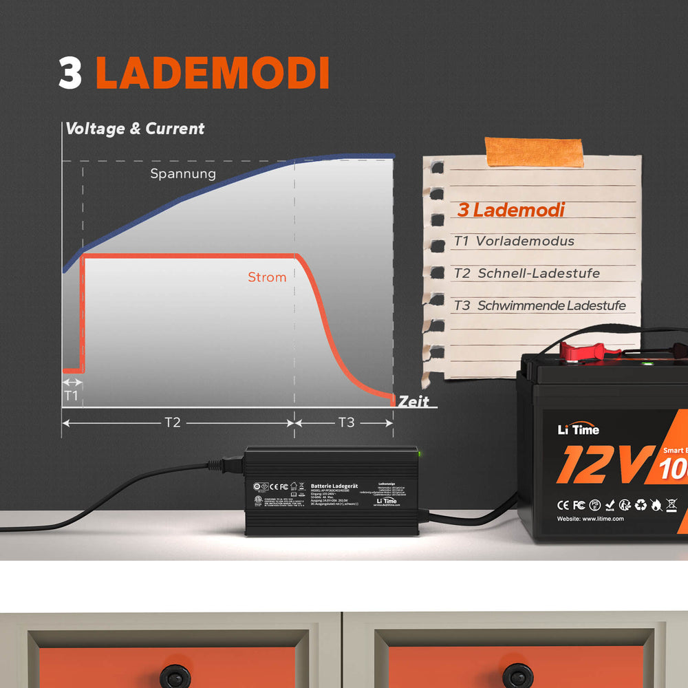 ✅Необходимо✅Зарядно устройство за литиеви батерии LiTime 14.6V 20A за 12V LiFePO4 батерии