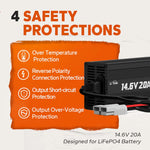 LiTime 14,6V 20A punjač litij baterije za 12V LifePO4 litij baterija