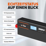 [Brukt-lignende ny] Litime 3000W Reiner Sinsus Waves Inverter 12VDC til 230VAC Konverter